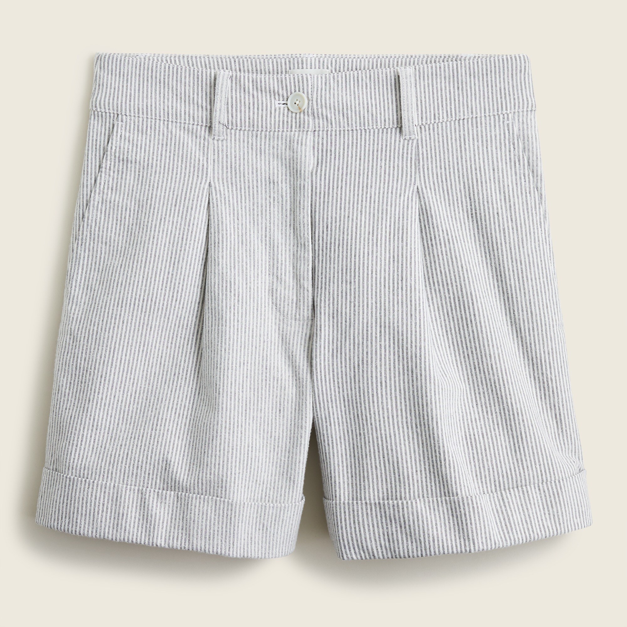 Pleated Short In Stripe For Women | J.Crew
