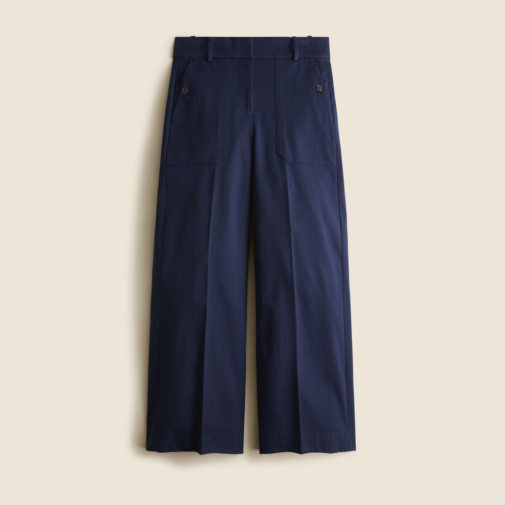 Sydney Wide-leg Pant In Bi-stretch Cotton Blend For Women