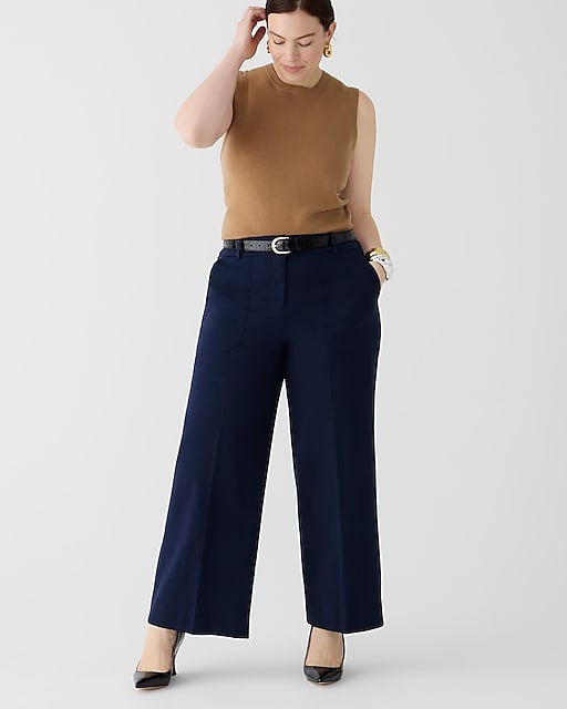 womens Tall Sydney wide-leg pant in bi-stretch cotton blend