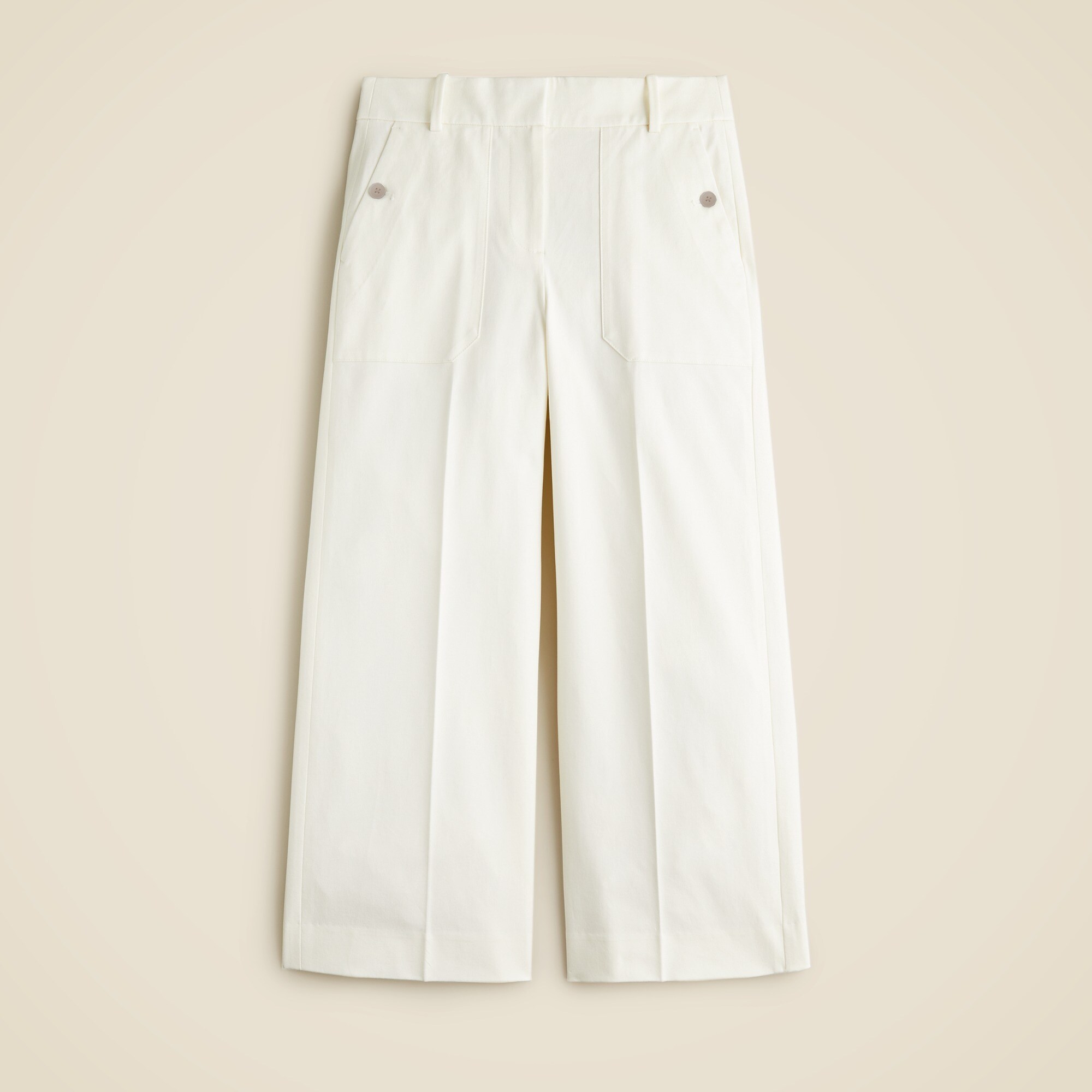 Sydney wide-leg pant in bi-stretch cotton blend
