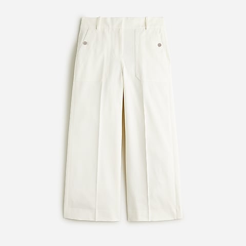 Sydney wide-leg pant in bi-stretch cotton