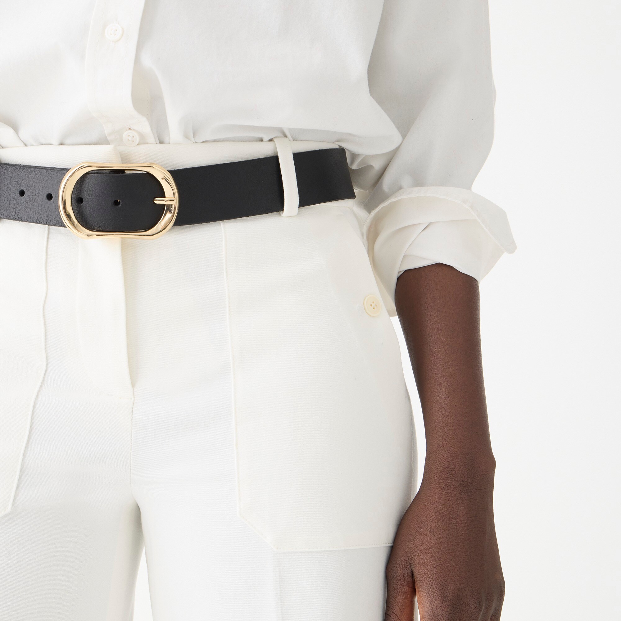Sydney wide-leg pant in bi-stretch cotton blend