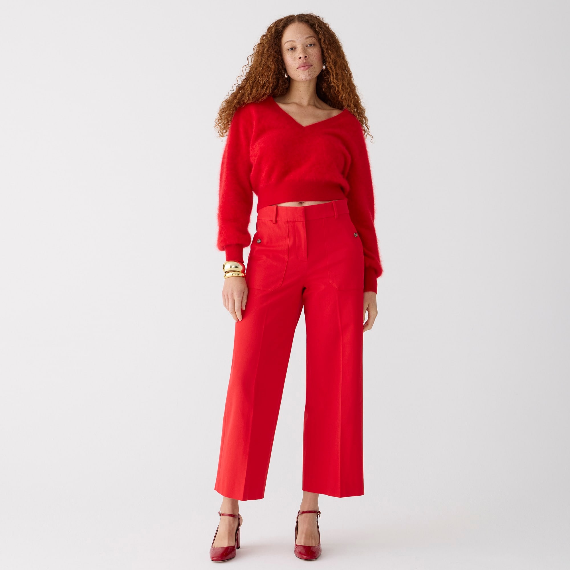 womens Tall Sydney wide-leg pant in bi-stretch cotton blend