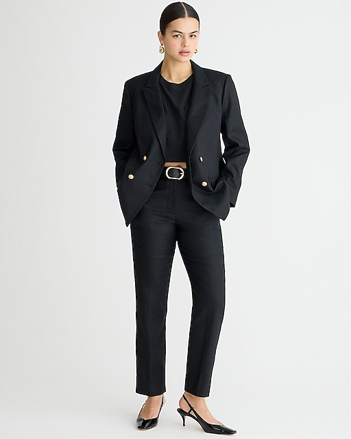  Kate straight-leg pant in stretch linen blend