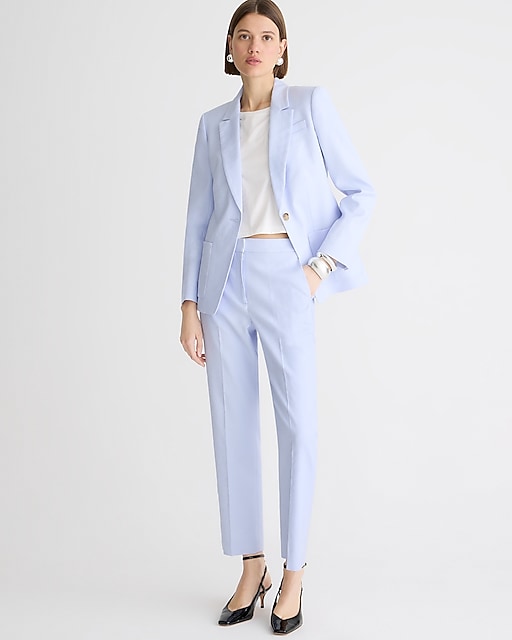  Petite Kate straight-leg pant in stretch linen blend