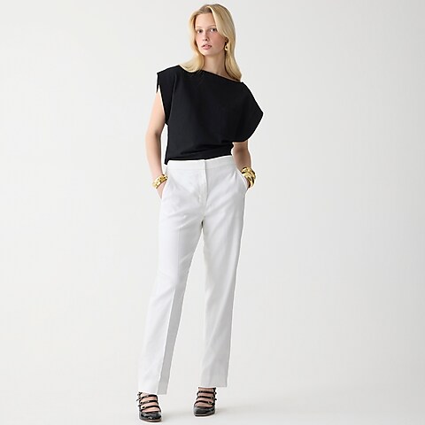 womens Kate straight-leg pant in stretch linen