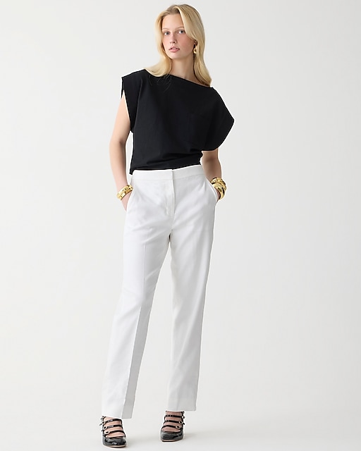  Petite Kate straight-leg pant in stretch linen blend