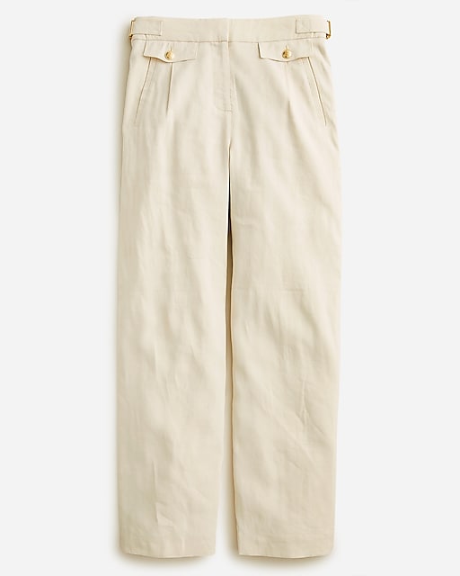  Petite Collection side-tab trouser in Italian linen blend