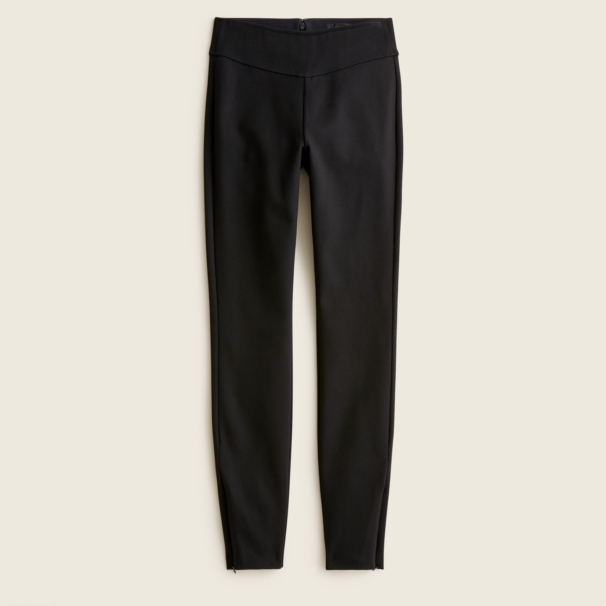 Split-hem leggings in Italian ponte