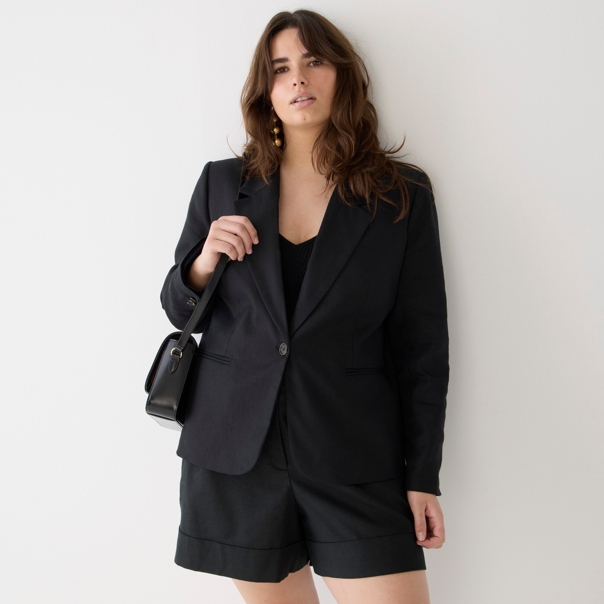womens Parke blazer in stretch linen