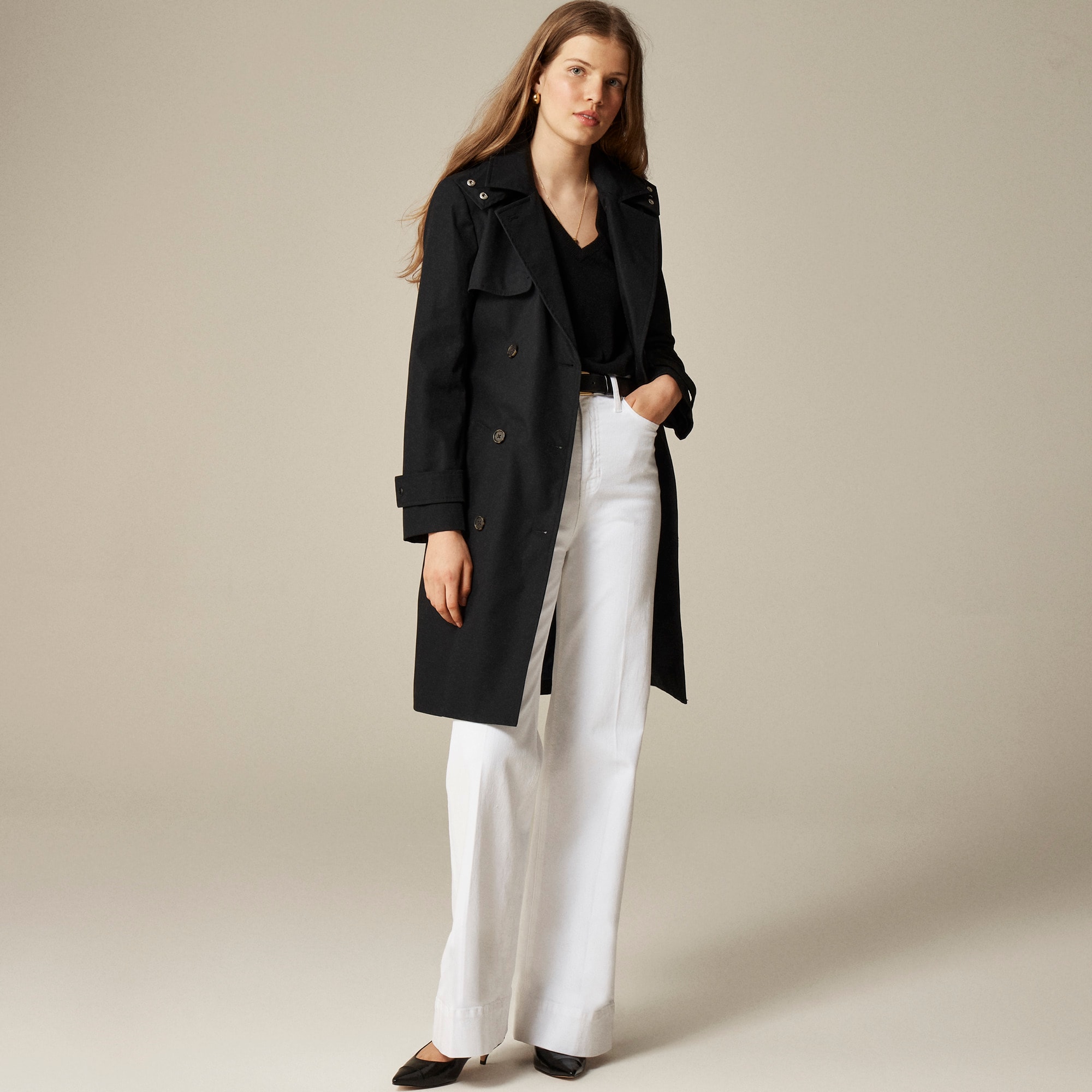 ジャケット・アウター ZWindowpane umbrella trench coat ジャケット