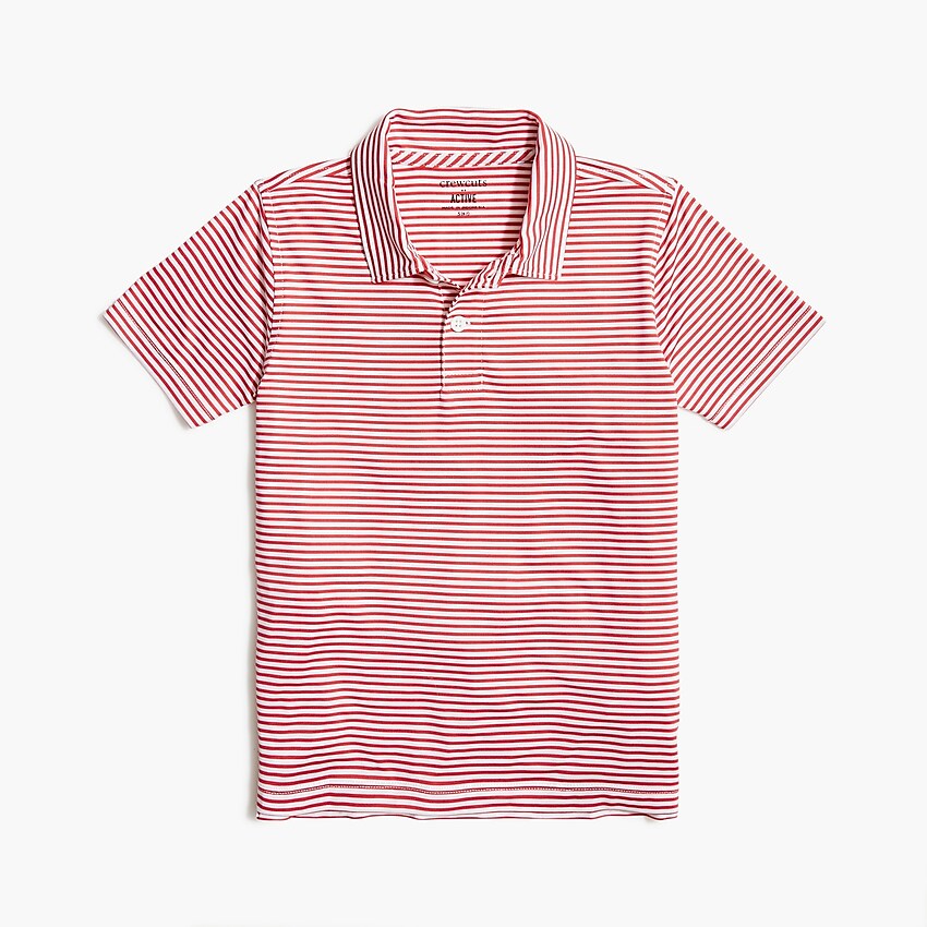 factory: boys' striped performance polo shirt for boys, right side, view zoomed
