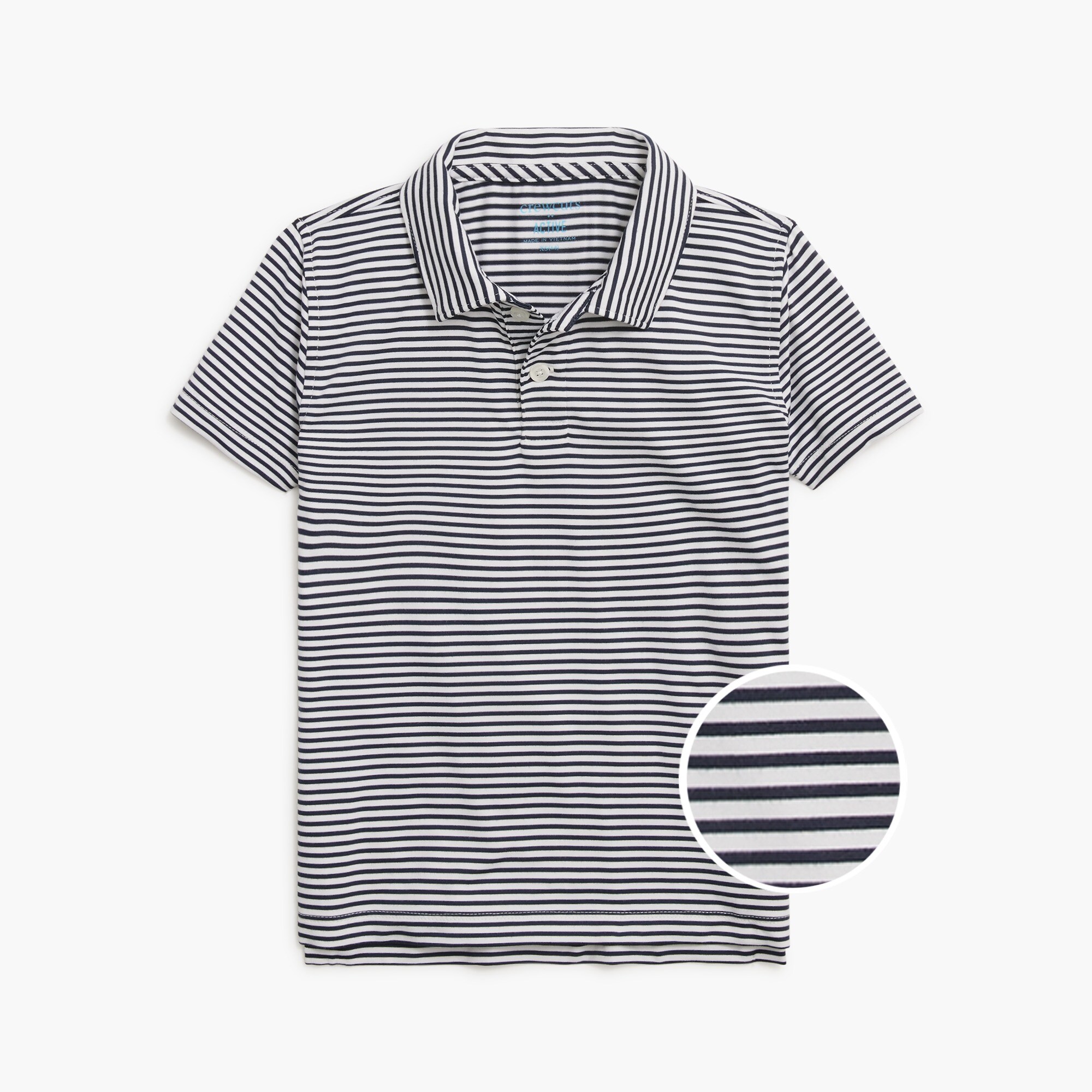  Boys' striped performance polo shirt