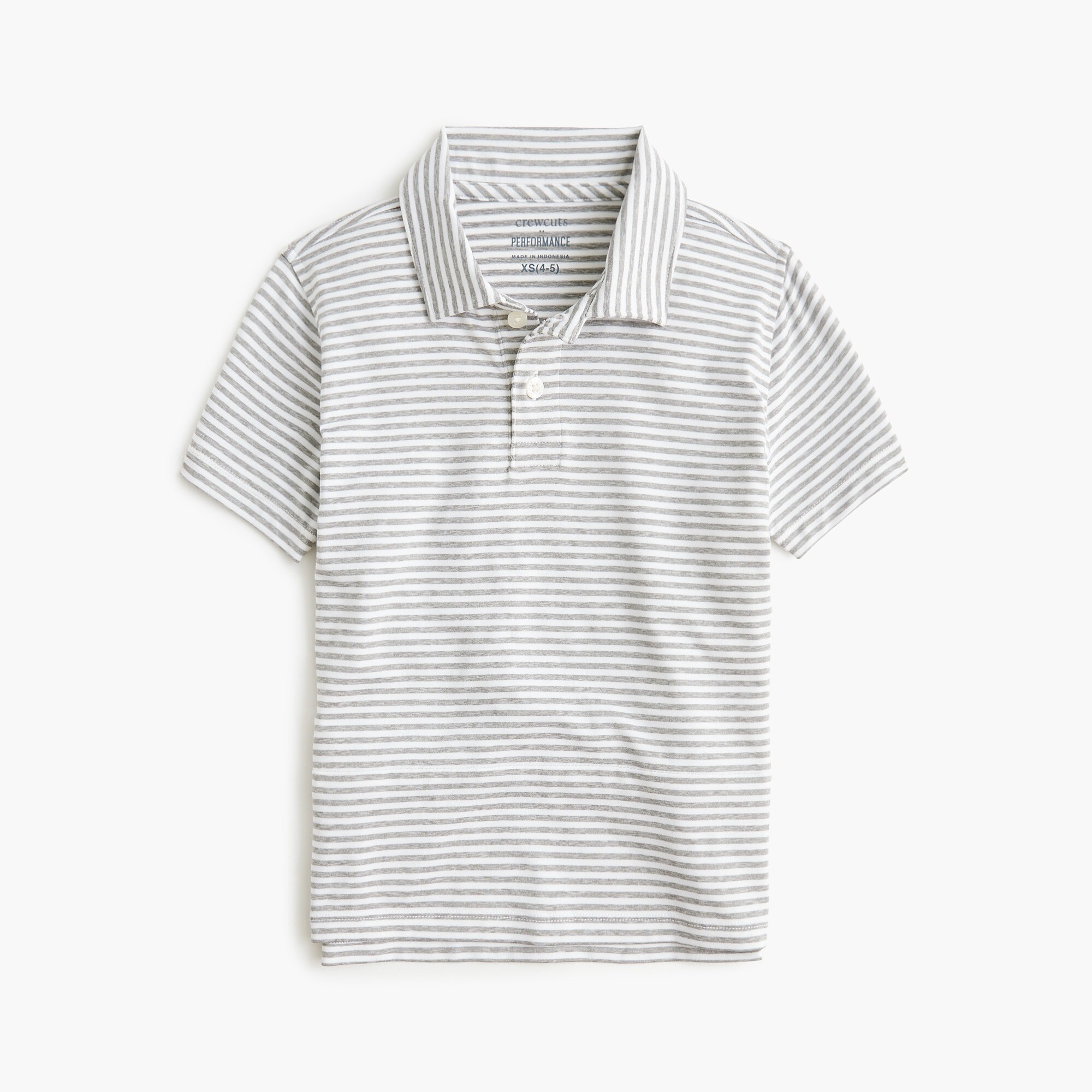 Boys' striped performance polo shirt