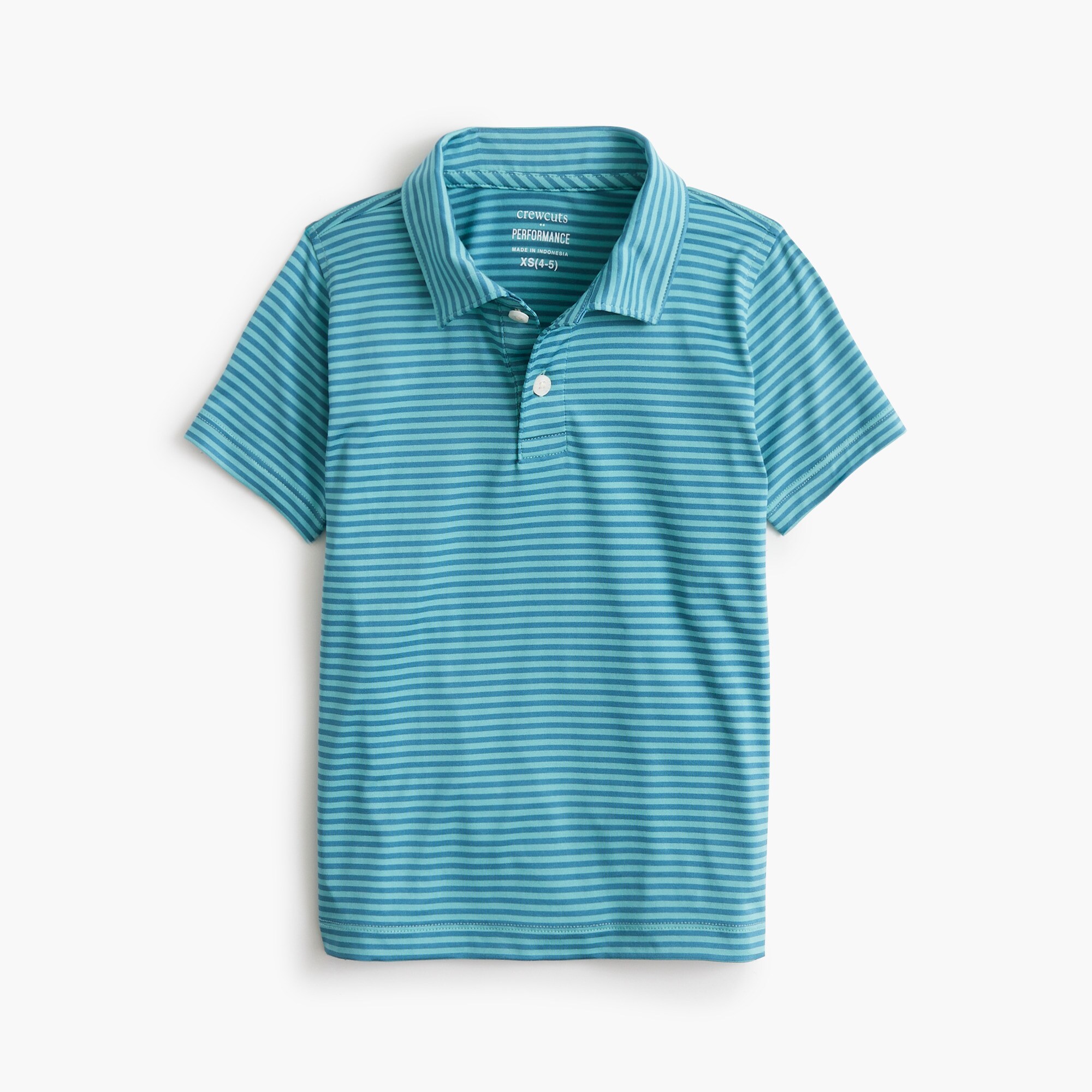 Boys' striped performance polo shirt
