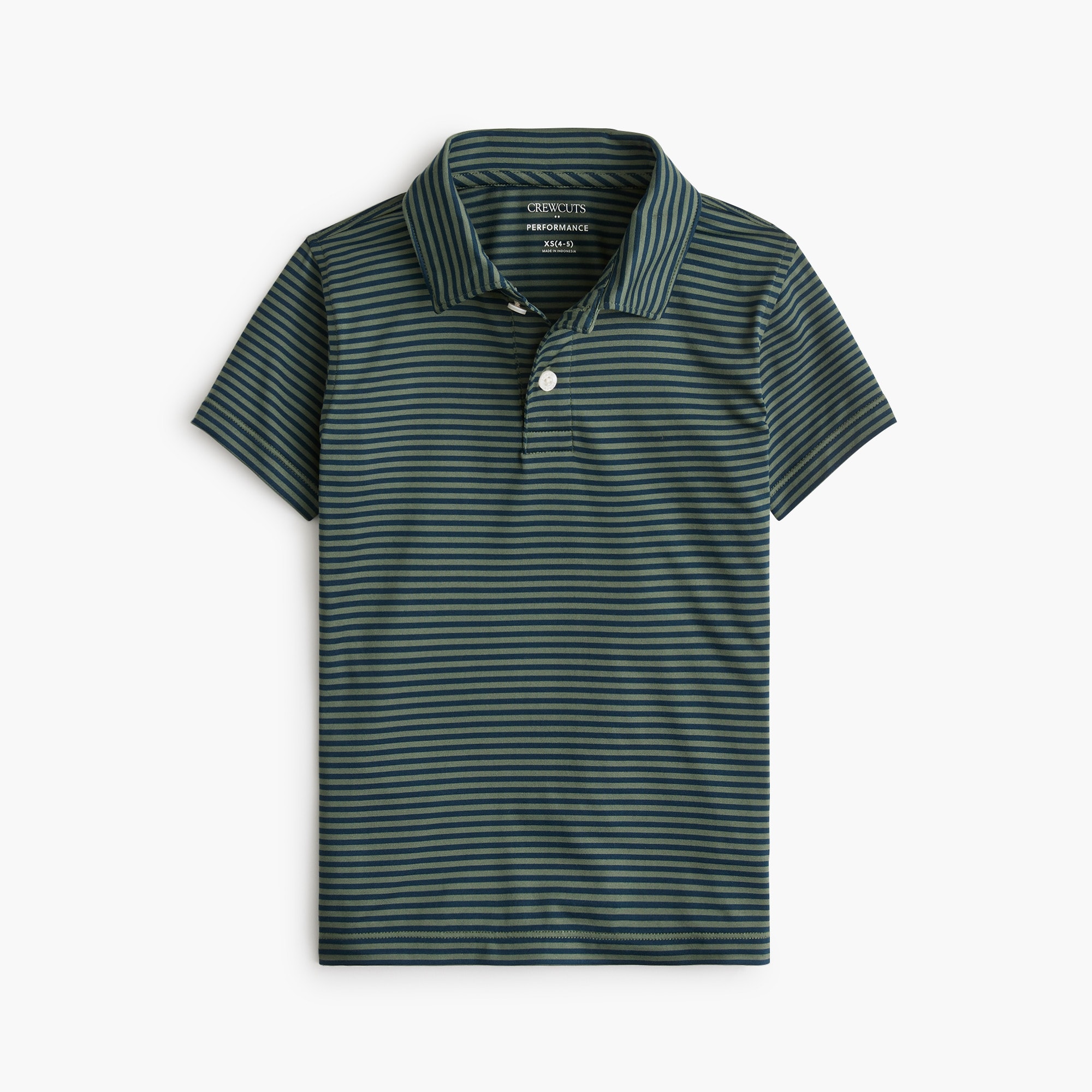 Boys' striped performance polo shirt