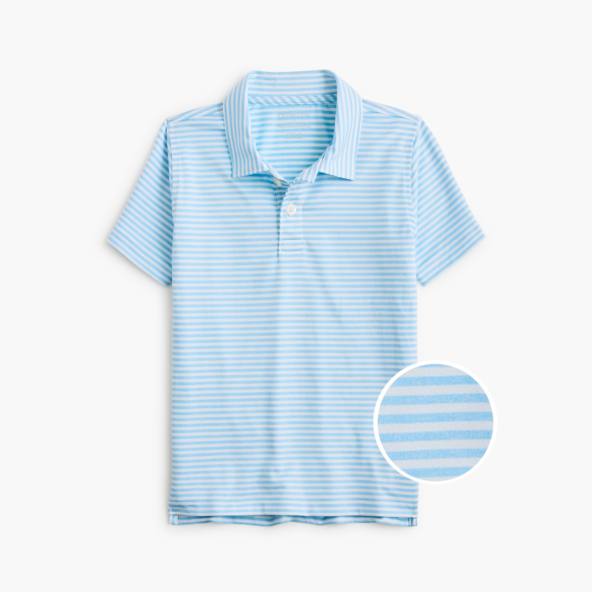 Boys' striped performance polo shirt