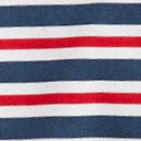 Boys' striped performance polo shirt RED WHITE UNION BLUE