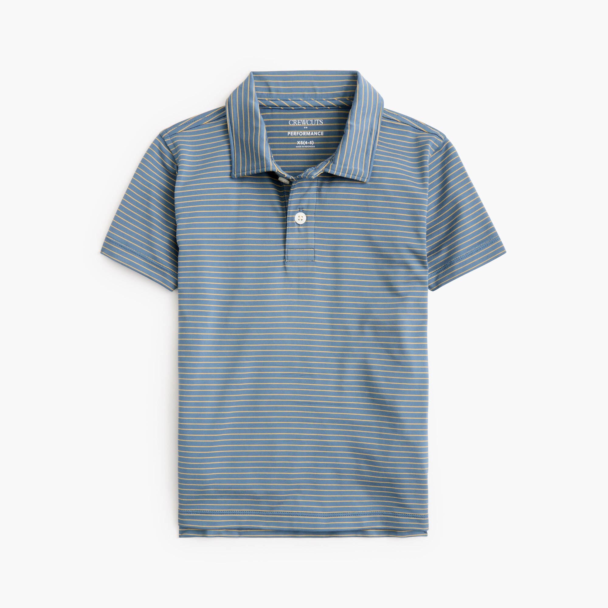 Boys' striped performance polo shirt