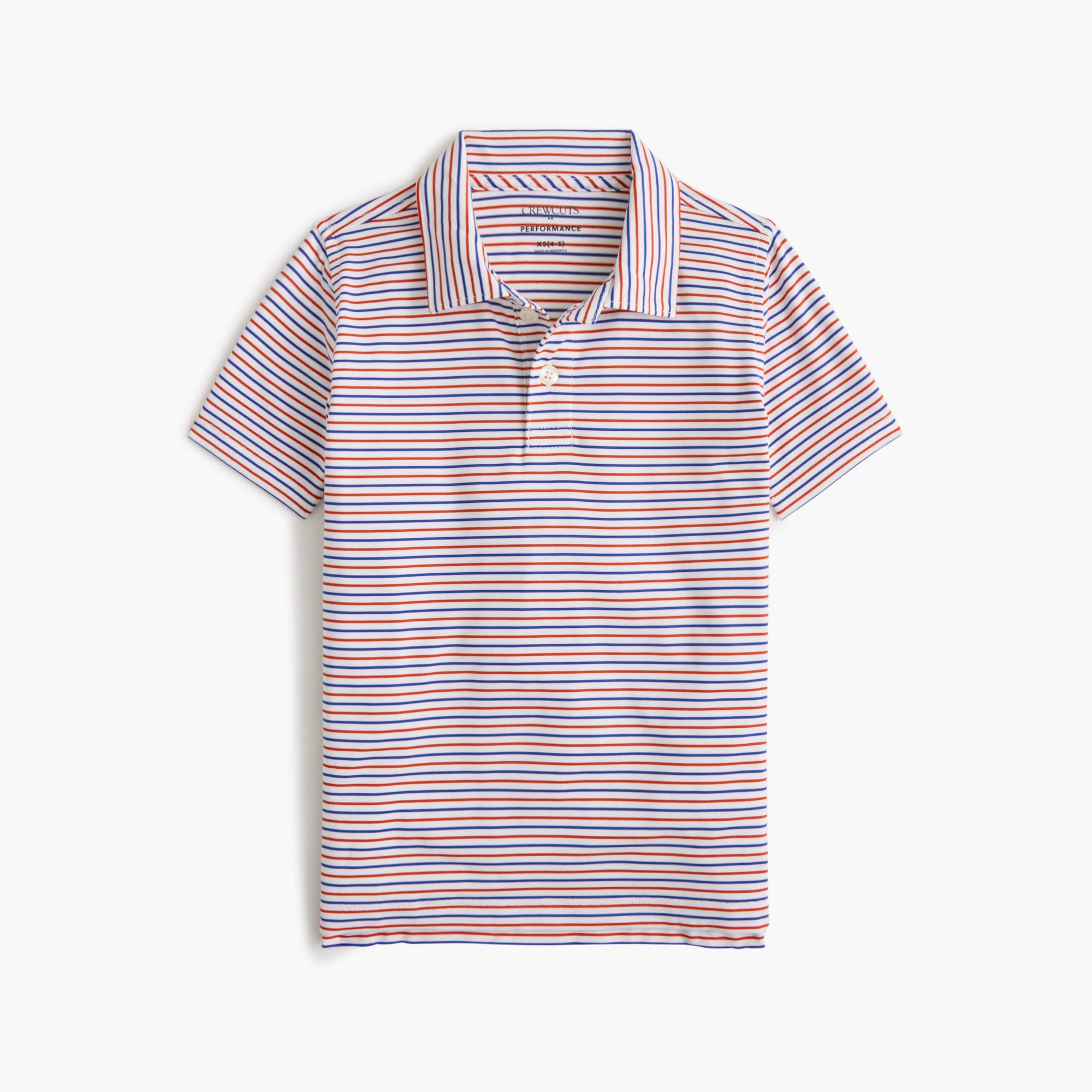 boys' striped performance polo shirt for boys