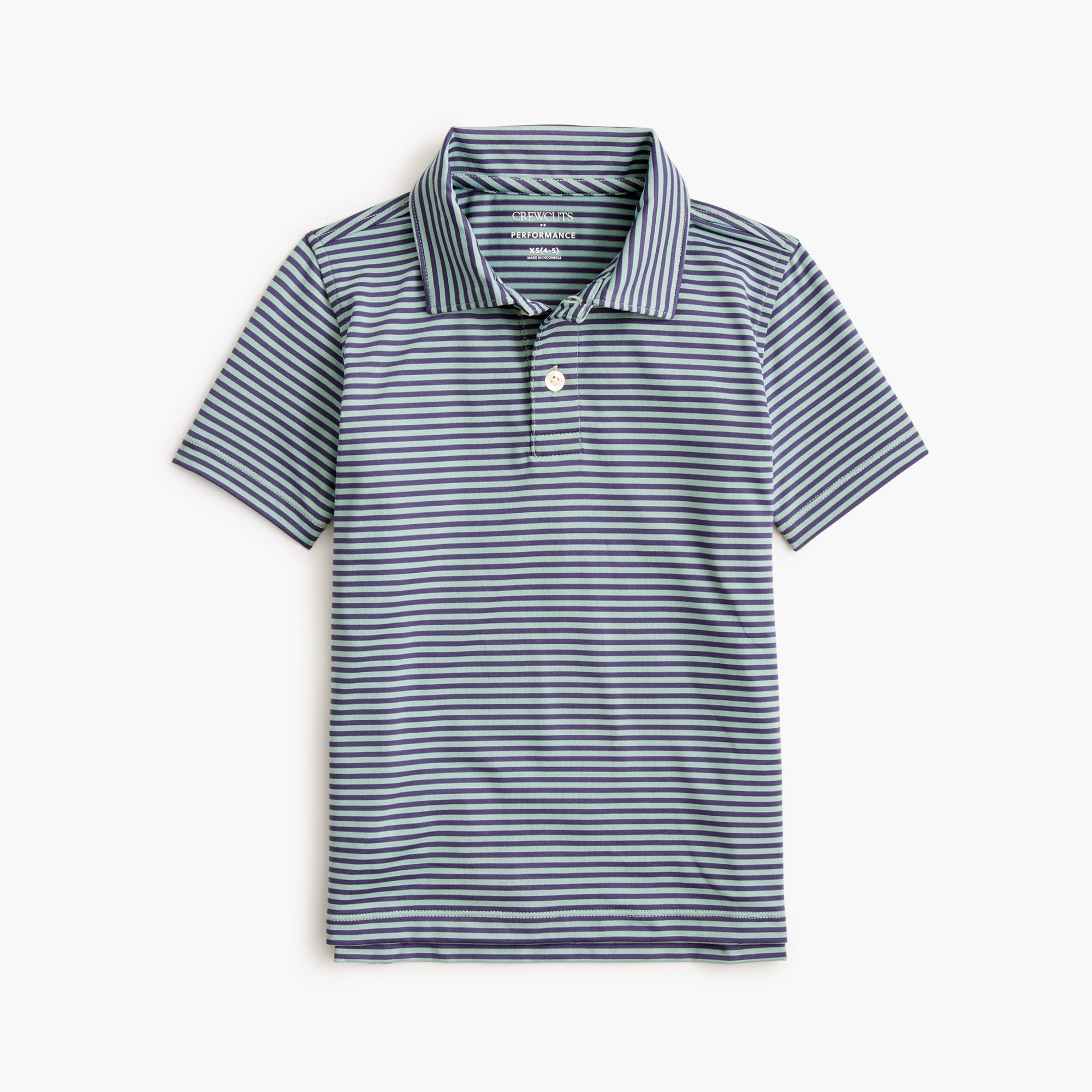 Boys' striped performance polo shirt
