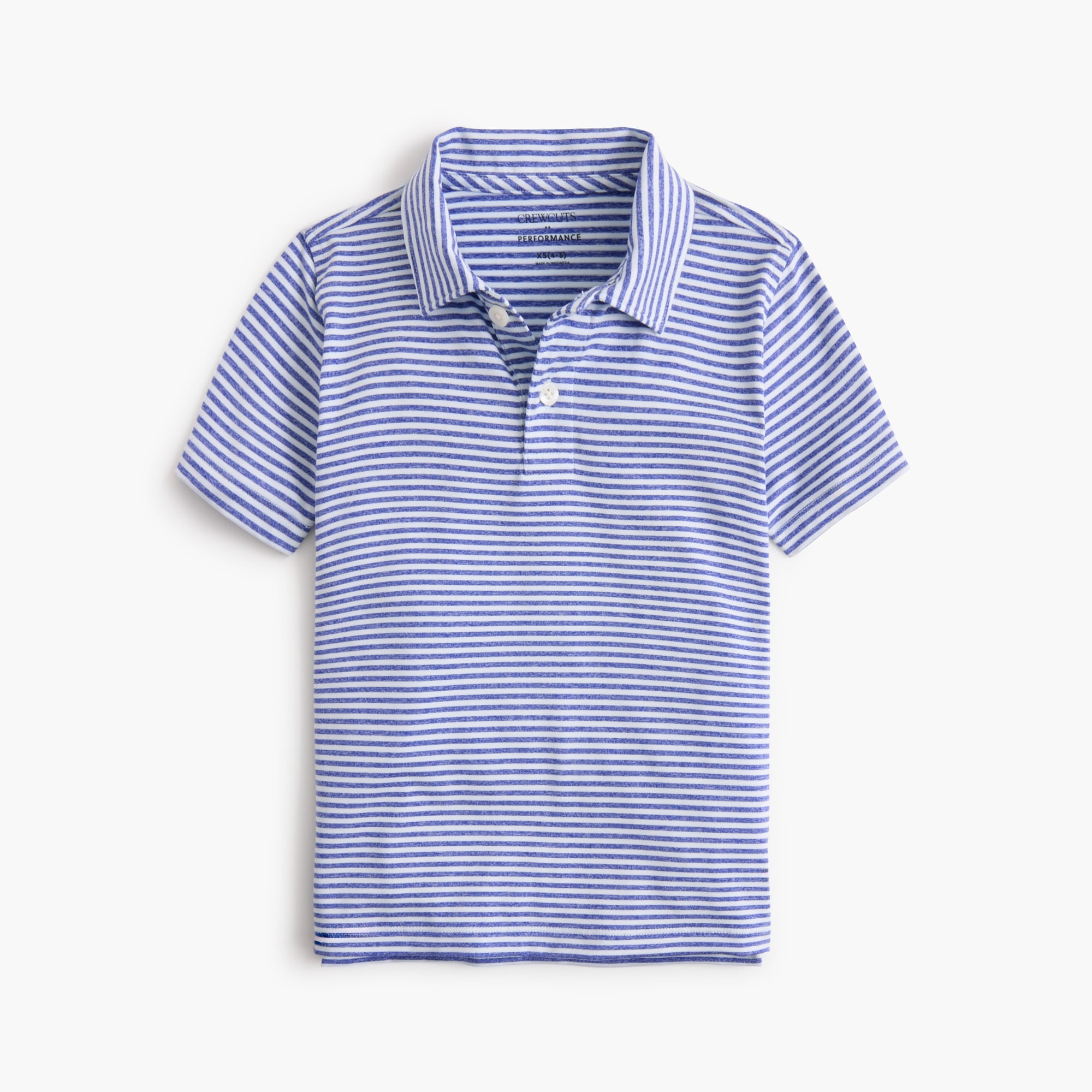 Boys' striped performance polo shirt