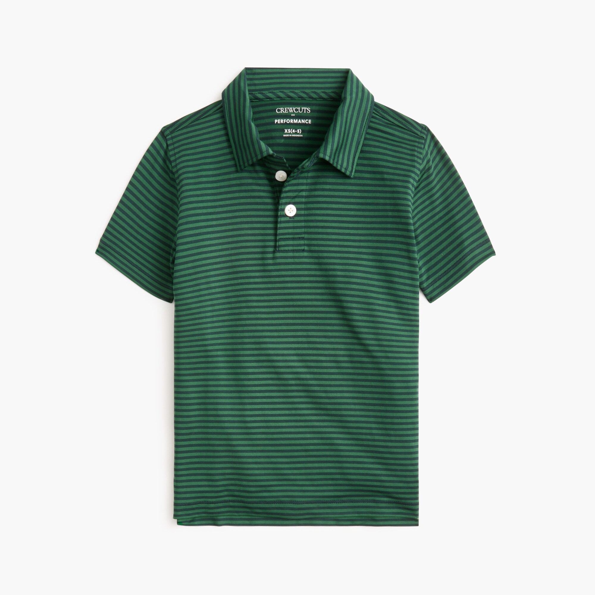 Boys' striped performance polo shirt