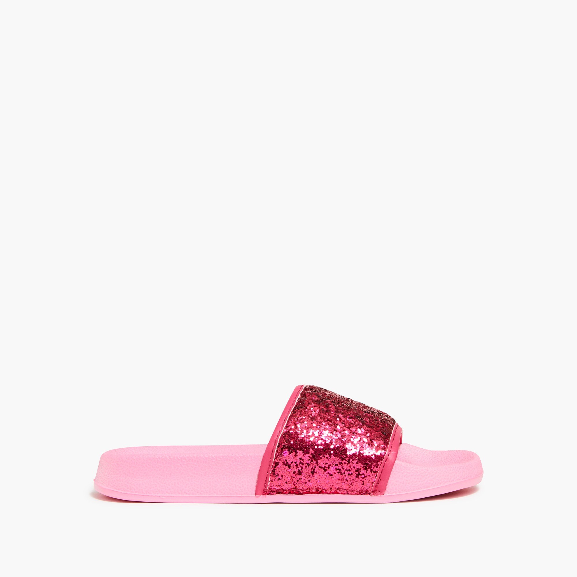 Girls' glitter slide sandals