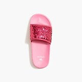 Girls' glitter slide sandals