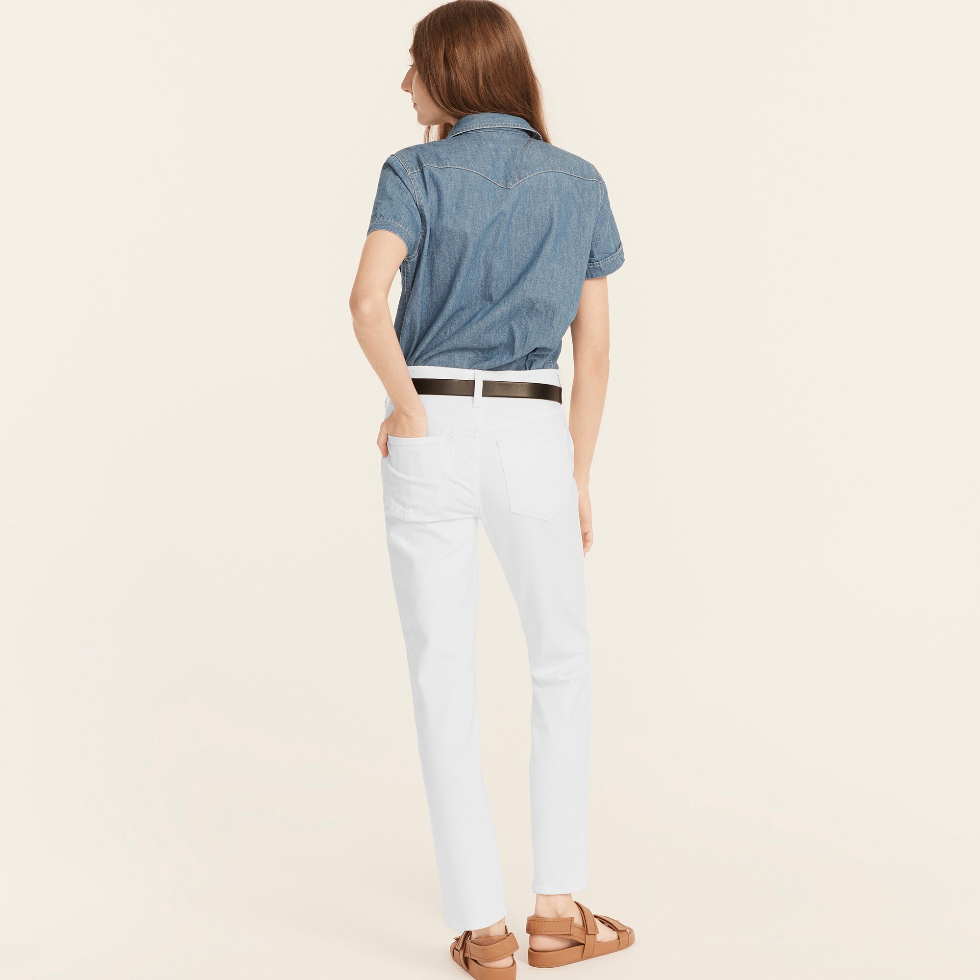 9" vintage slim-straight jean in white