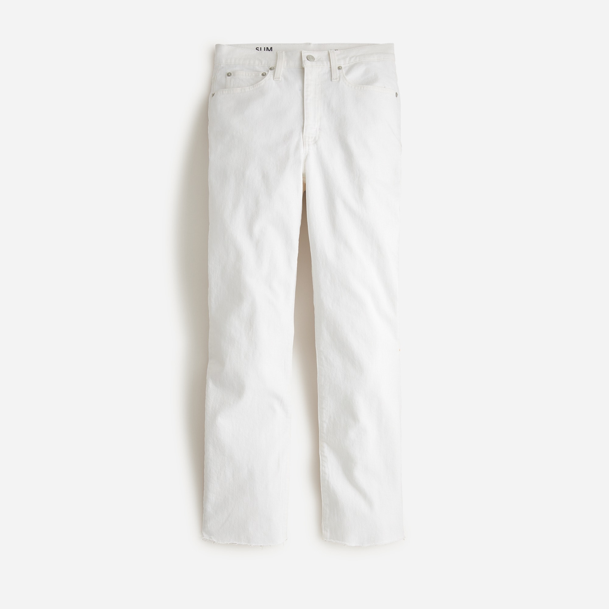  Petite slim boyfriend jean in white