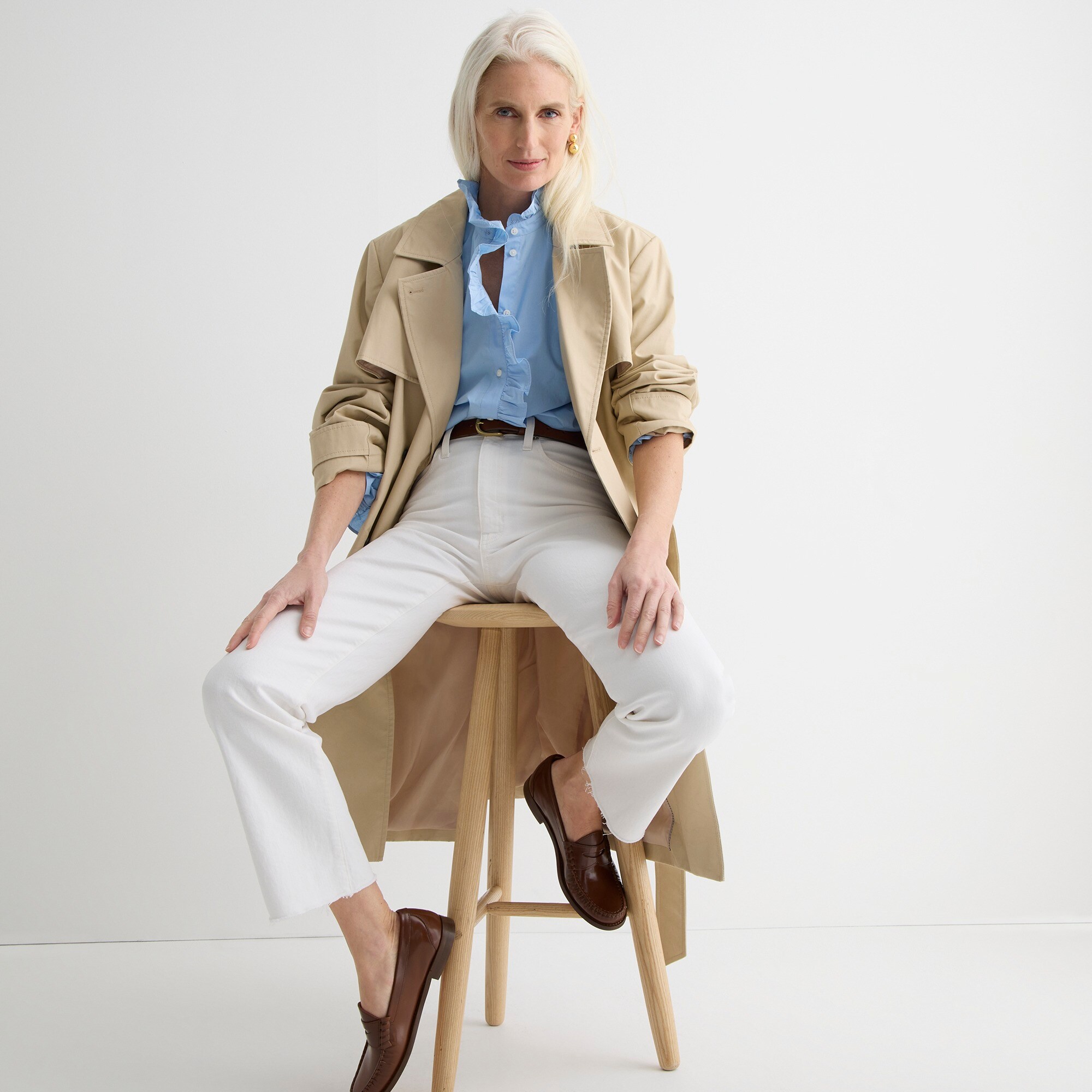 Slim boyfriend jean in white