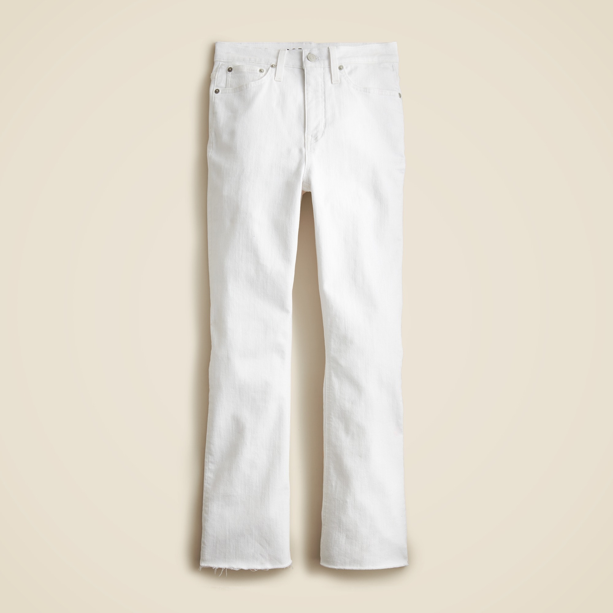 10" demi-boot crop jean in white