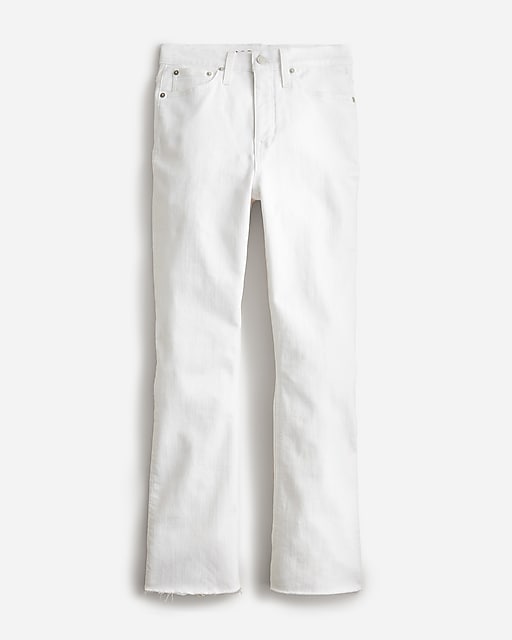  10" demi-boot crop jean in white