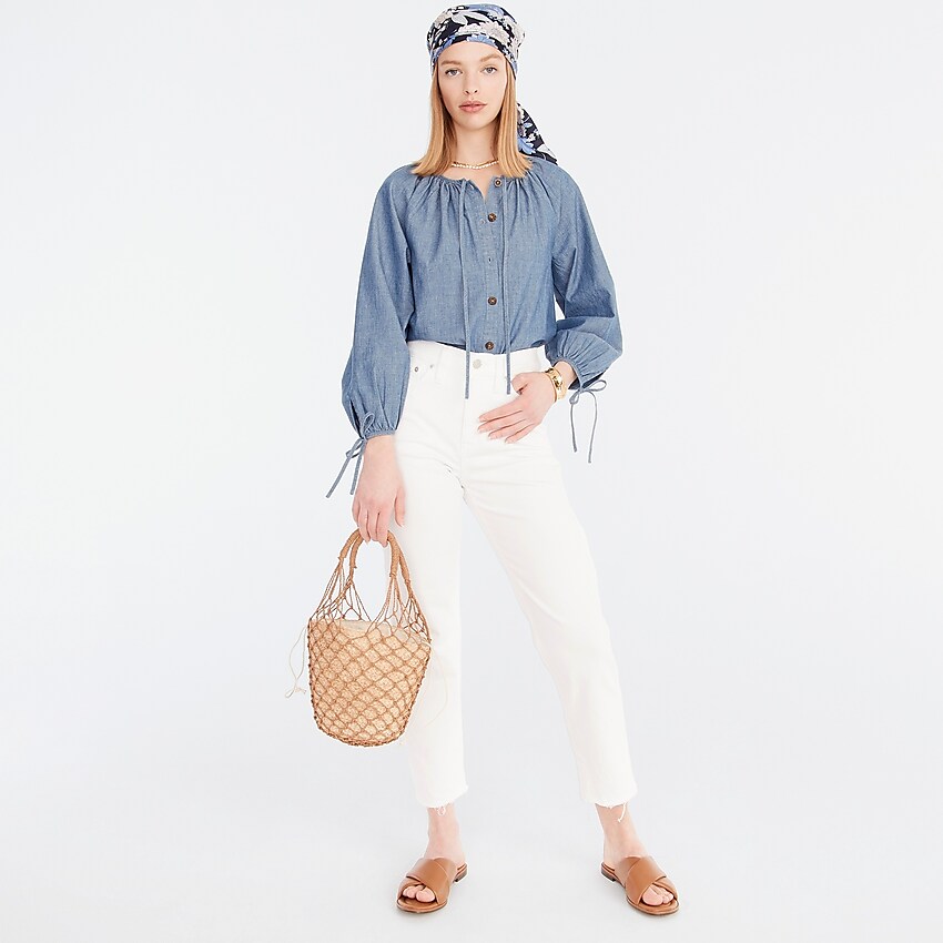J.Crew: High-rise '90s Classic Straight Jean In White For Women