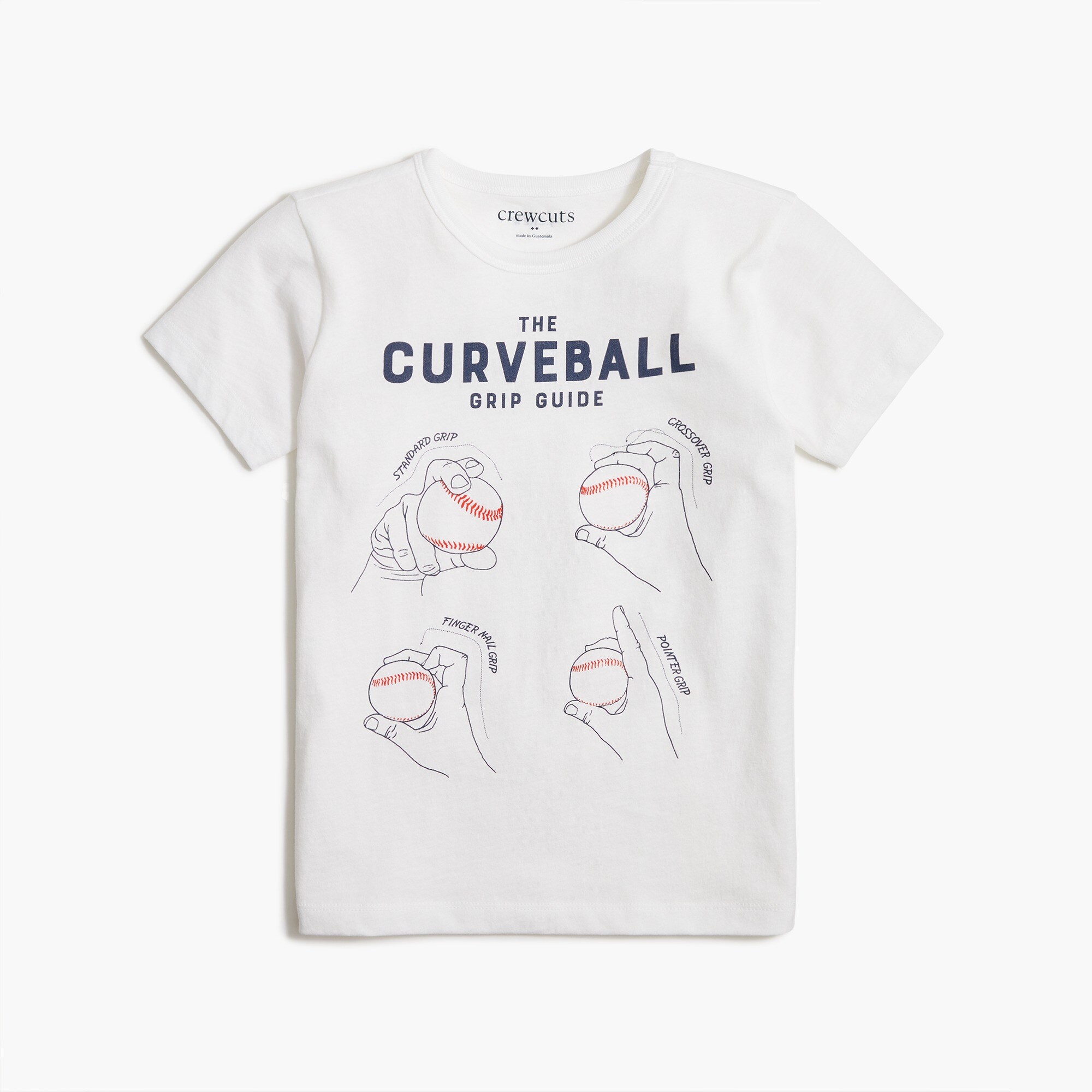 Boys' "curve ball" graphic tee