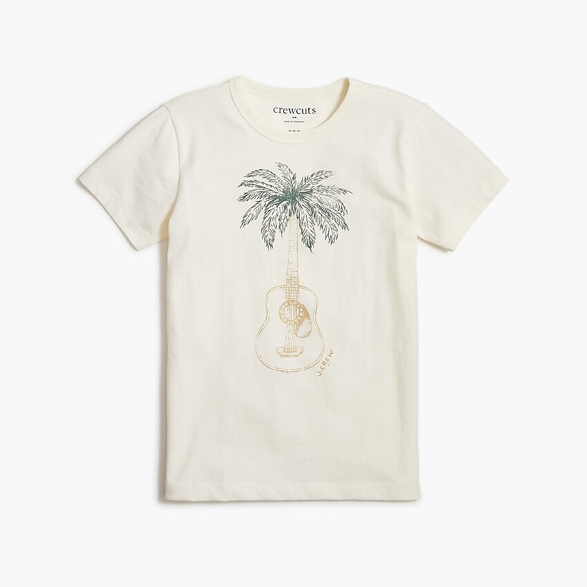 factory: boys' palm tree graphic tee for boys, right side, view zoomed