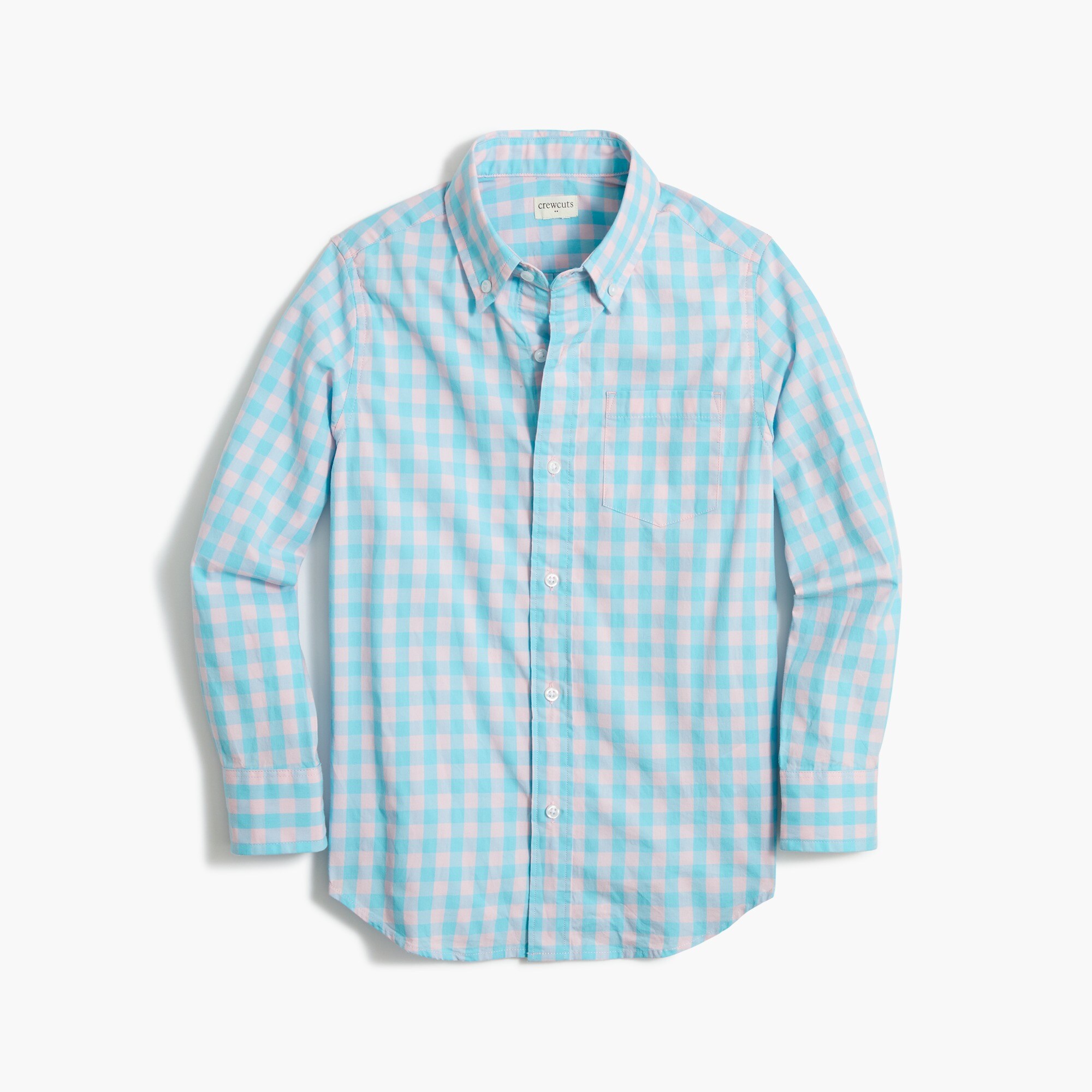 Boys' long-sleeve pink washed shirt