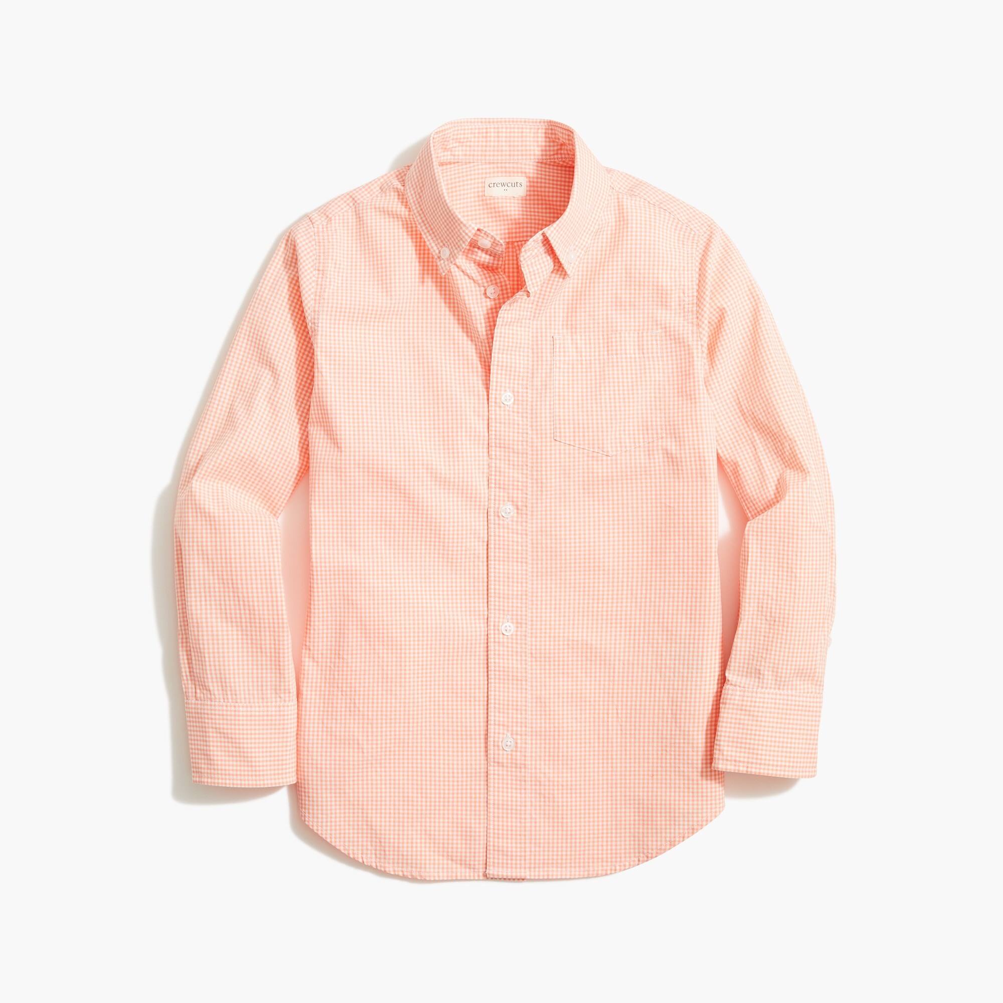 Boys' long-sleeve orange washed shirt