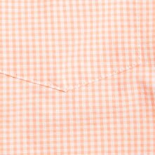 Boys' long-sleeve orange washed shirt PEACH WHITE GINGHAM boys' long-sleeve orange washed shirt for boys
