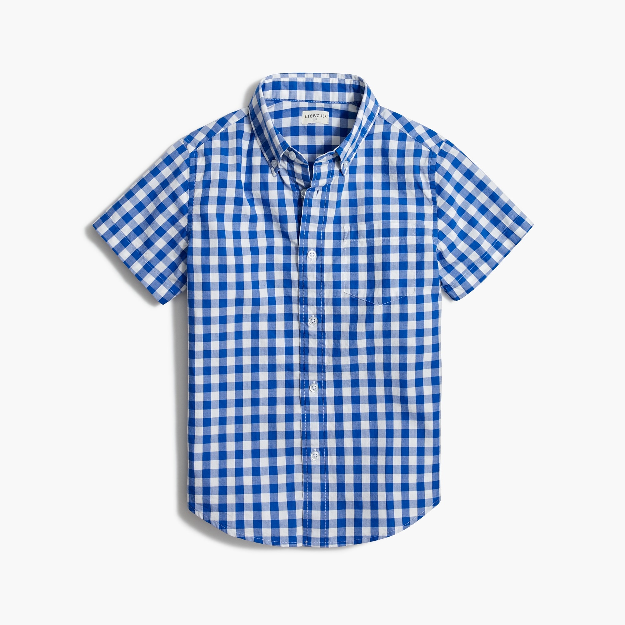 Boys' blue gingham shirt