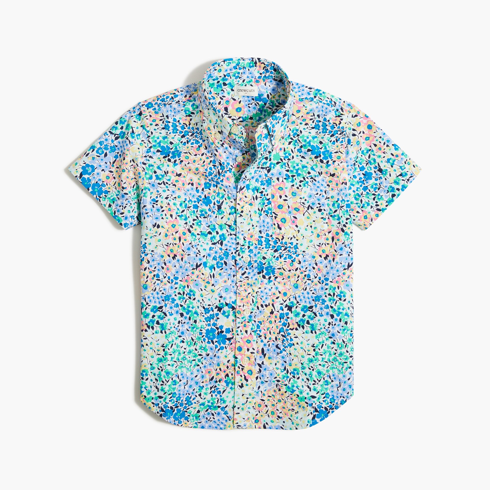 Boys' floral washed shirt