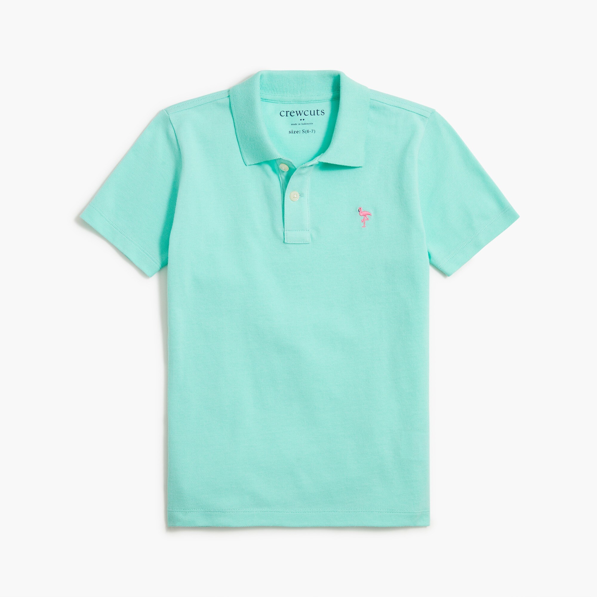 boys' piqué polo with embroidered detail for boys