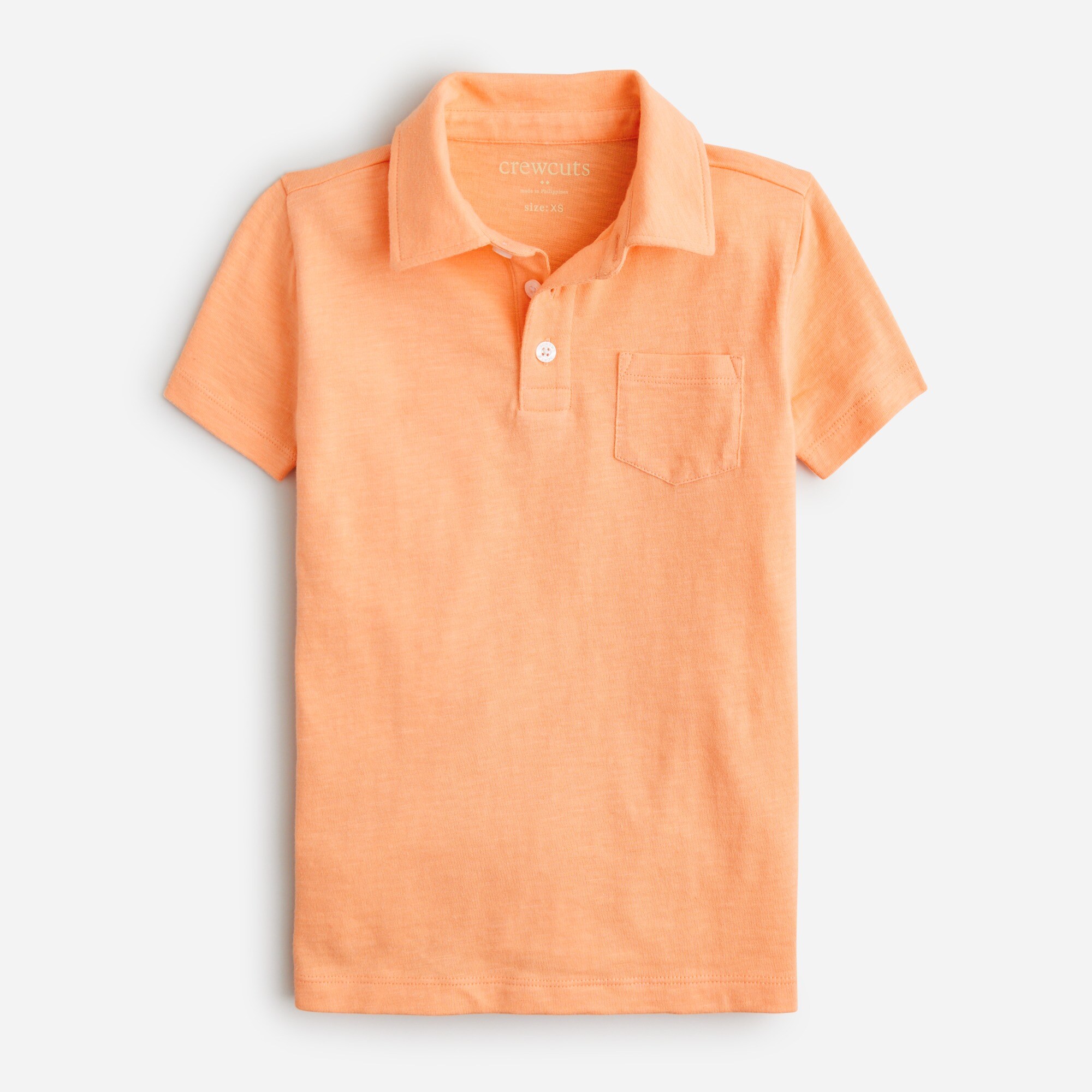  Kids' cotton slub polo shirt