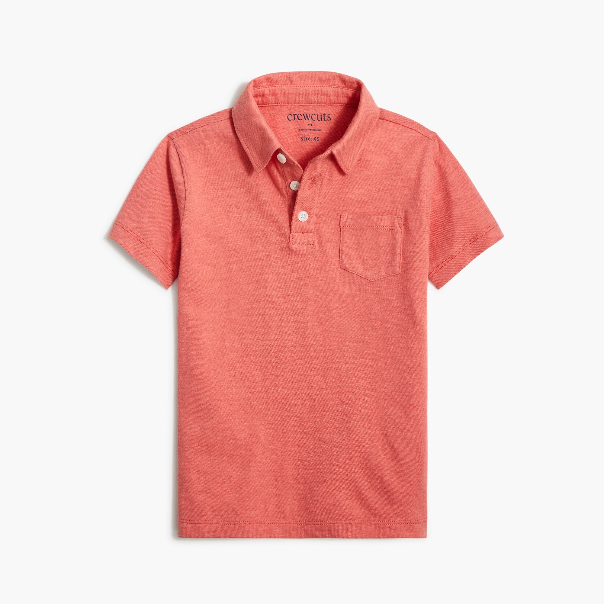  Kids' cotton slub polo shirt