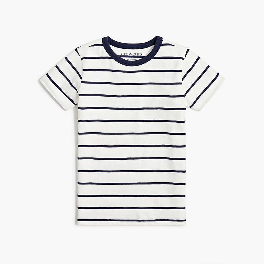factory: boys' striped tee for boys, right side, view zoomed