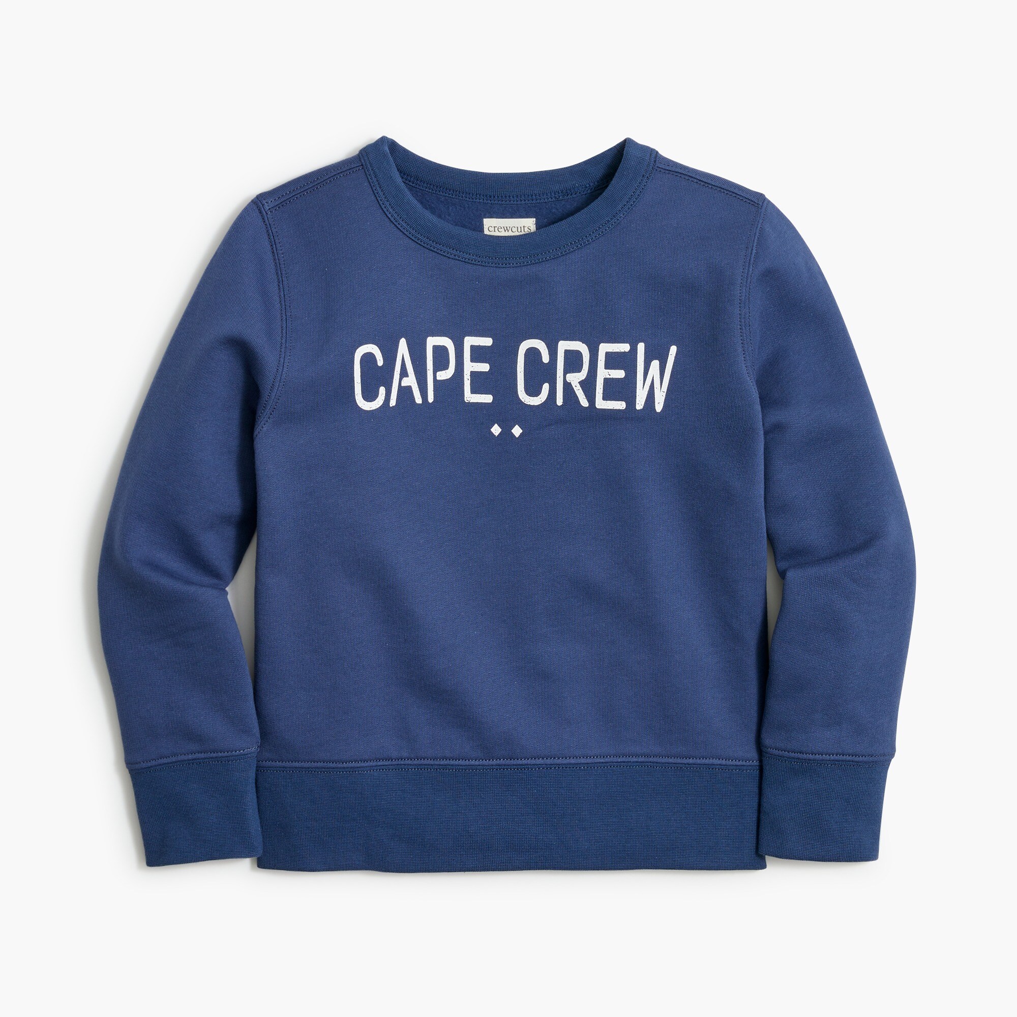 Boys' long-sleeve "cape crew" crewneck