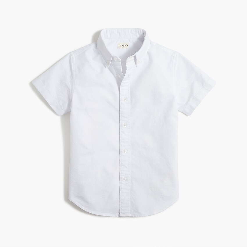 factory: boys' oxford shirt for boys, right side, view zoomed