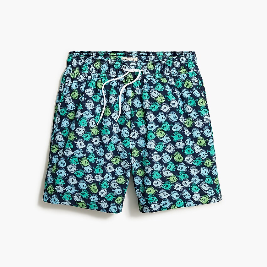 factory: boys' fish swim trunk for boys, right side, view zoomed