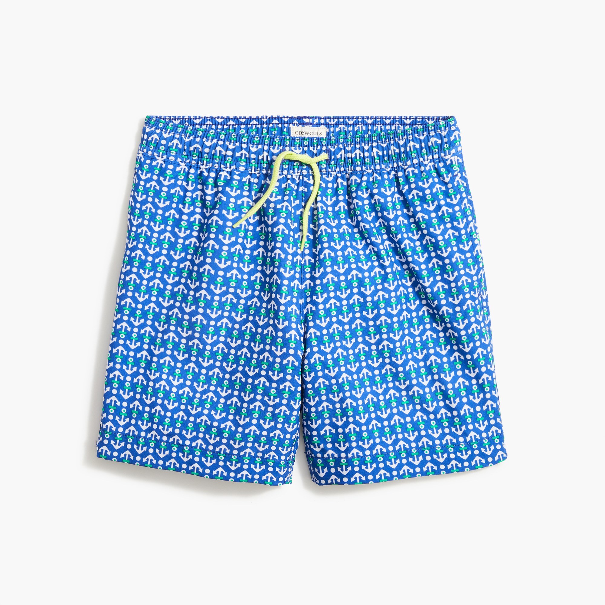 Boys' blue anchor swim trunk